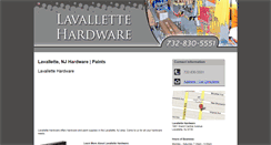 Desktop Screenshot of lavallettehardware.com